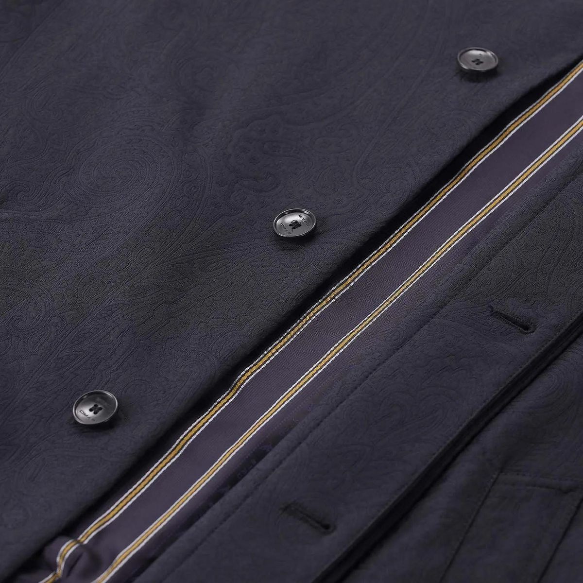 Einreihiger Mantel mit Paisley-Muster