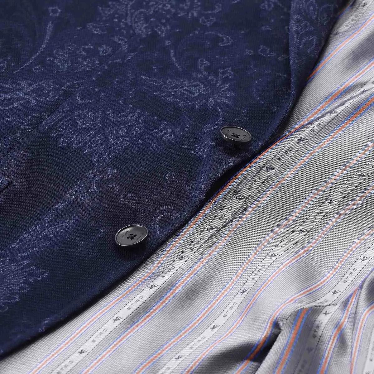 Sakko mit Paisley-Muster aus Baumwollmischung