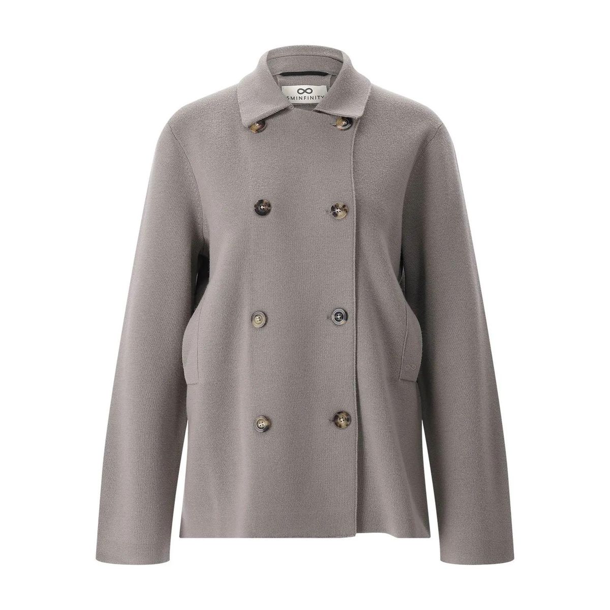 Zweireihige Strickjacke im Blazer-Stil