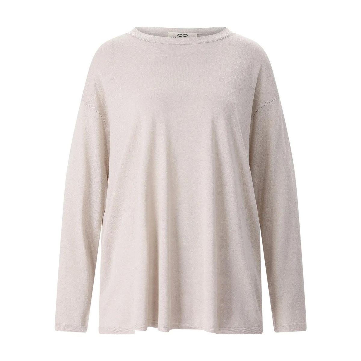 Longsleeve-Top aus Seide und Leinen