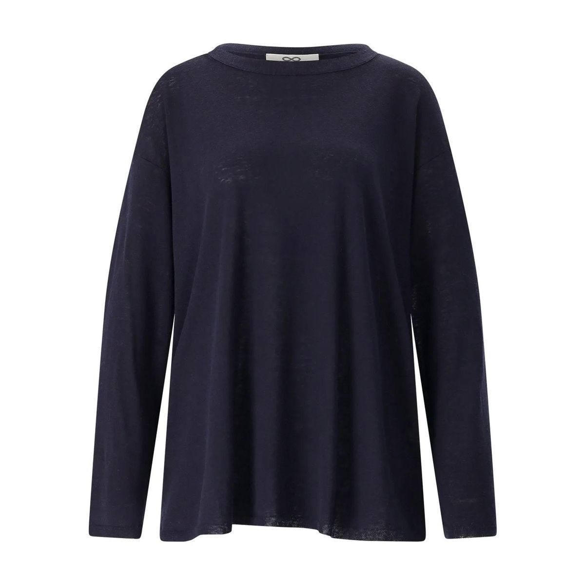 Longsleeve-Top aus Seide und Leinen