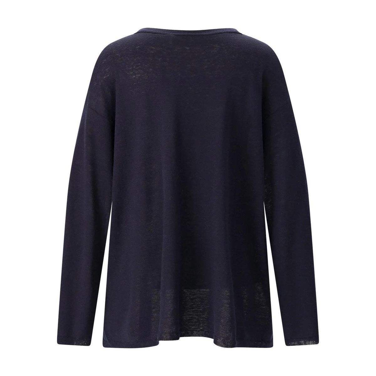 Longsleeve-Top aus Seide und Leinen