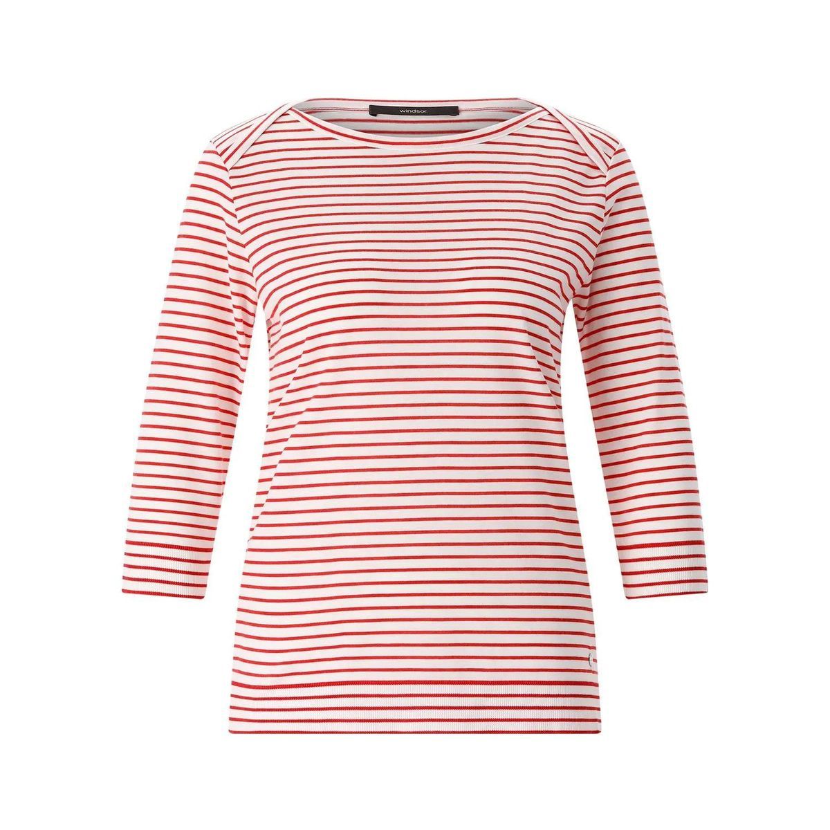 Rot-Weiß Gestreiftes Baumwoll-Top