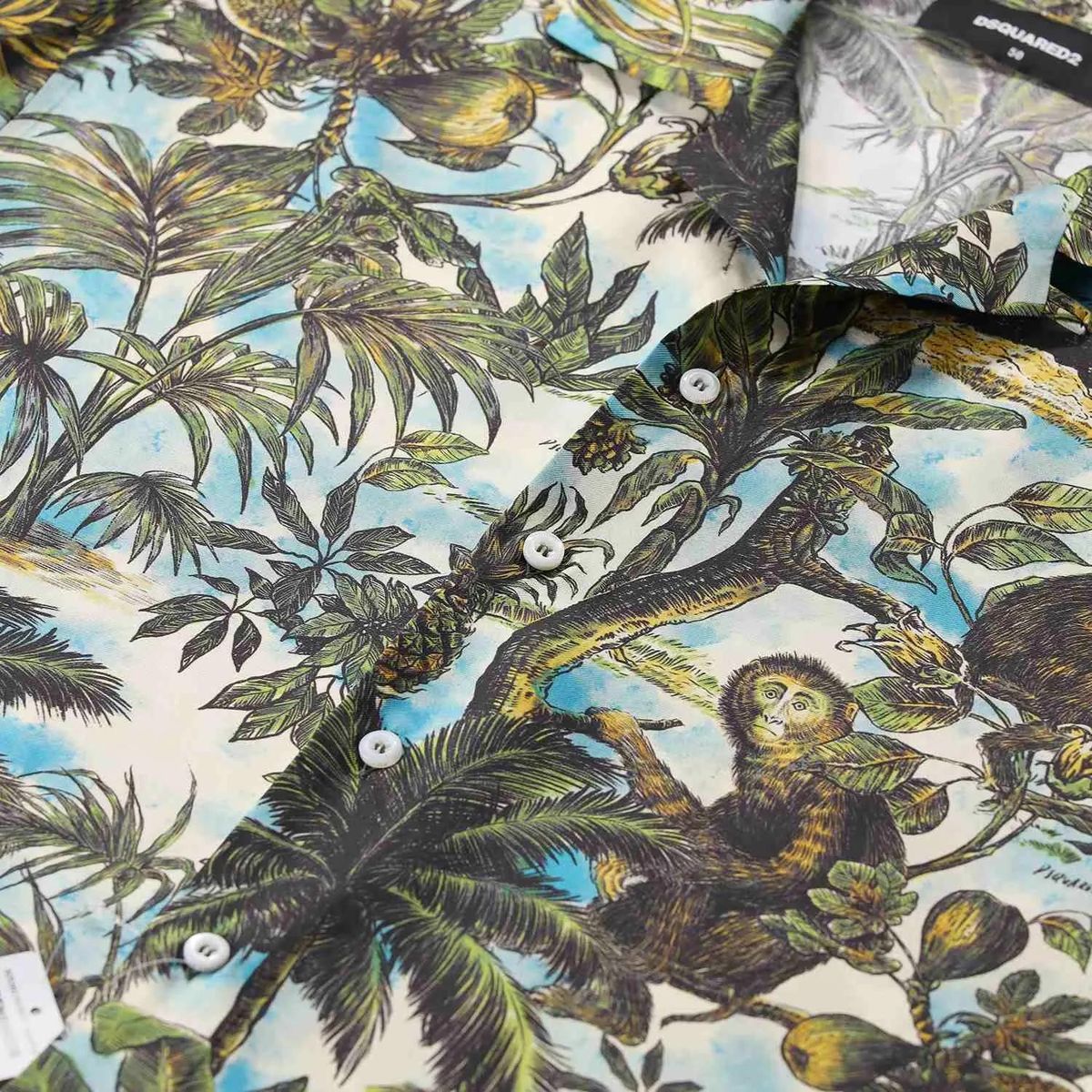 Seidenhemd mit Dschungelprint