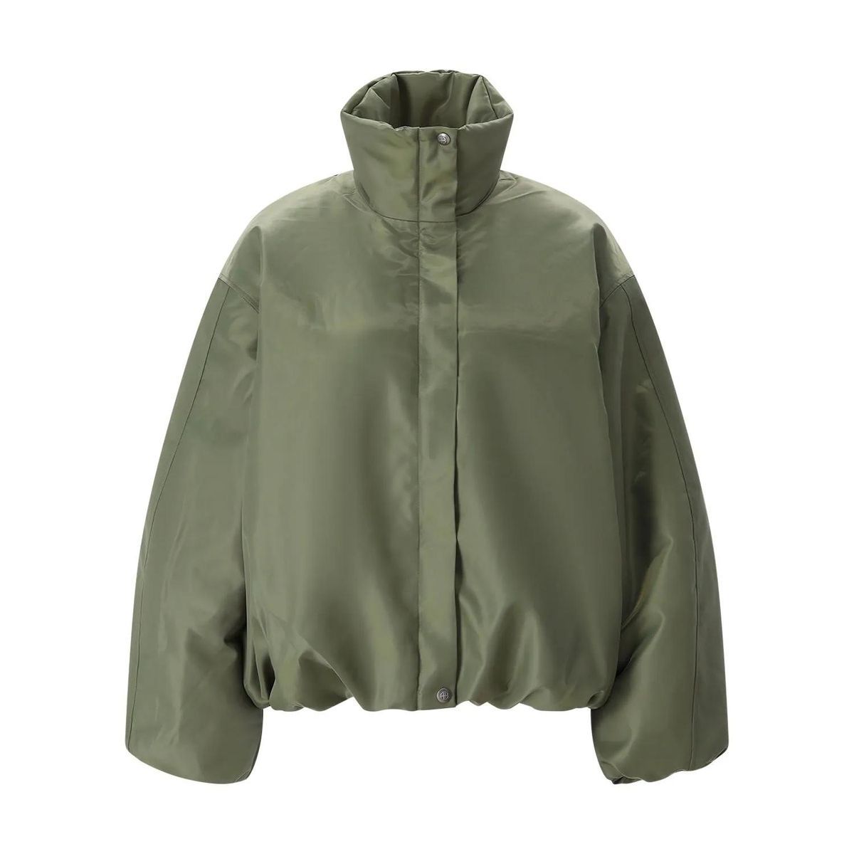 Oversized Cropped Bomberjacke mit Kragen