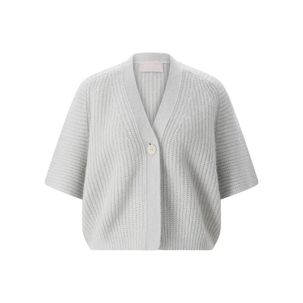 Kurzärmlige Strickjacke mit Kaschmir