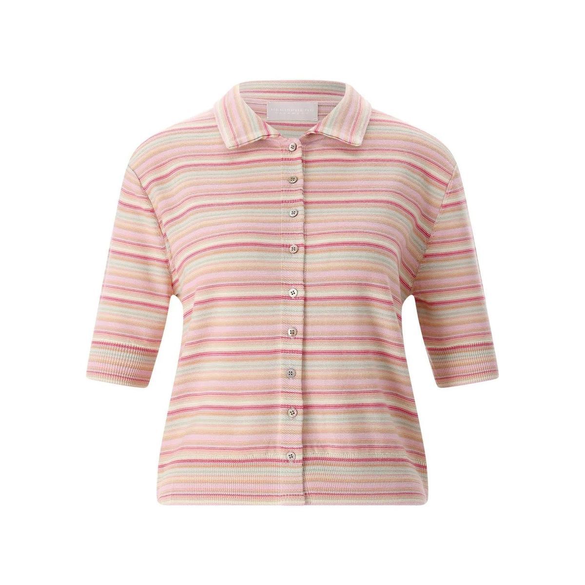 Gestreifte Strickjacke aus Merinowolle