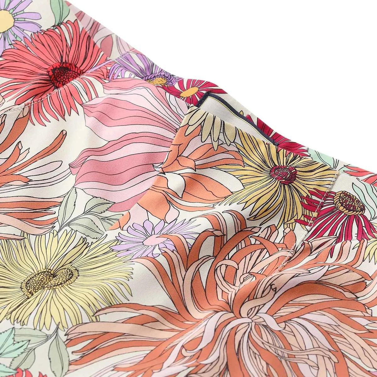 Hose mit weitem Bein und Blumendruck