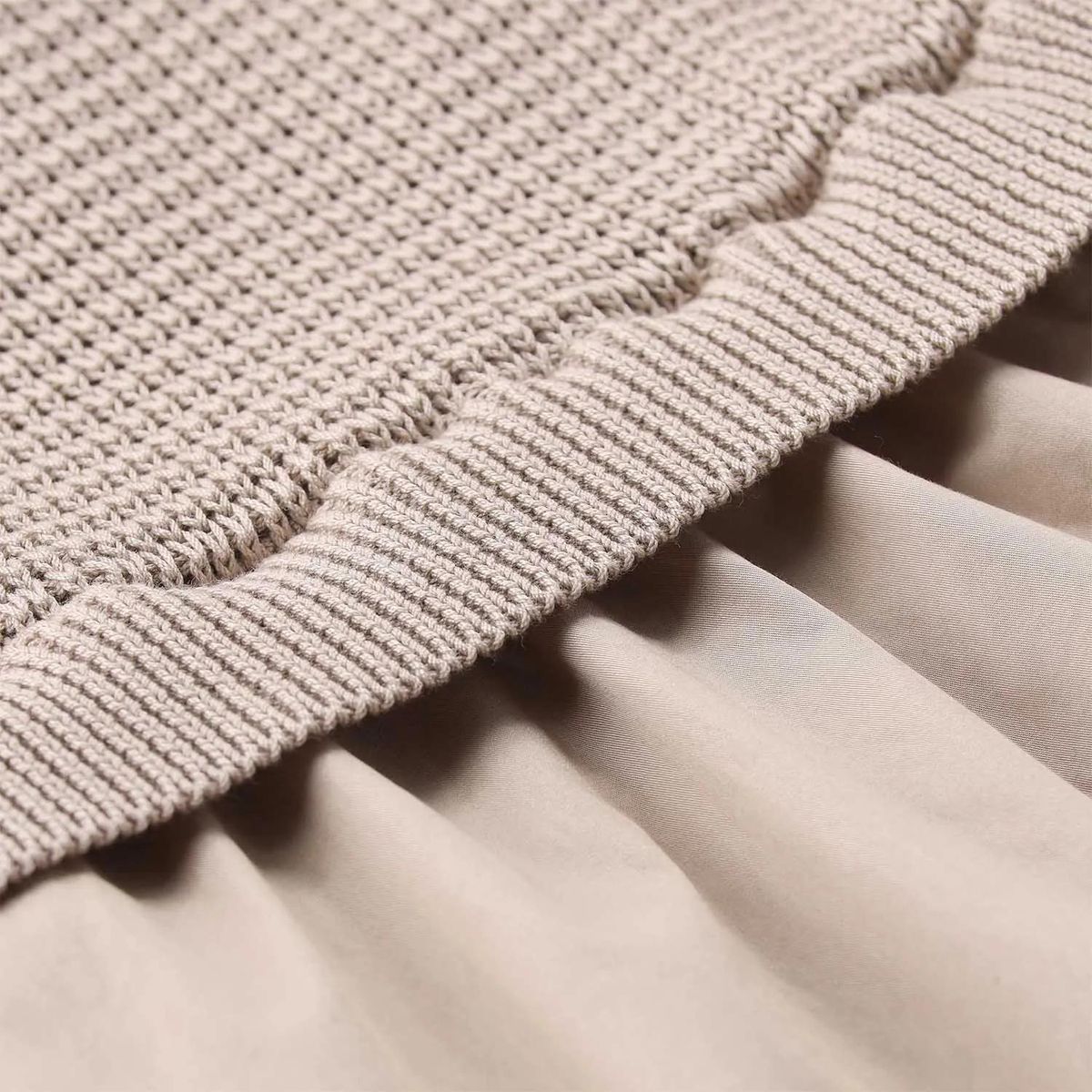 Midikleid mit Strickoberteil und Baumwollrock