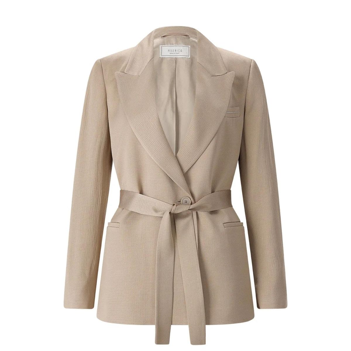 Taillierter Ein-Knopf-Blazer in Beige