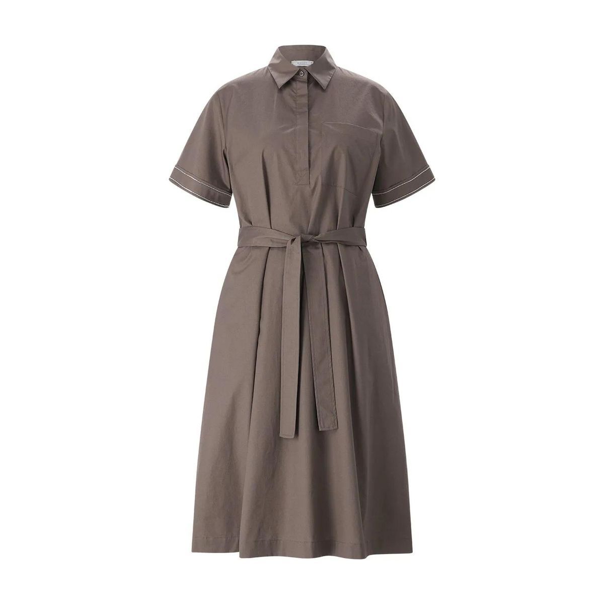 Tailliertes Midi-Hemdkleid mit Gürtel