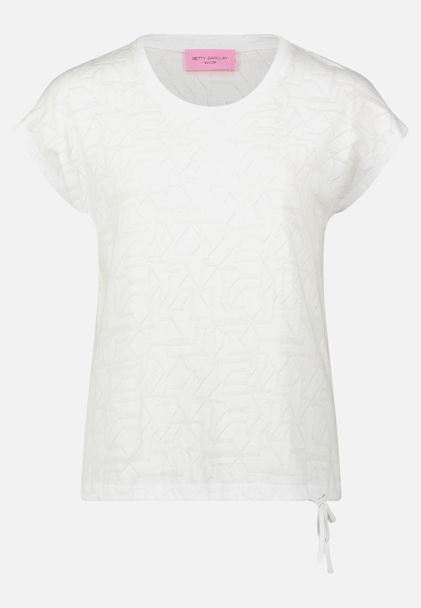 Strukturshirt mit Tunnelzug, lockere Passform