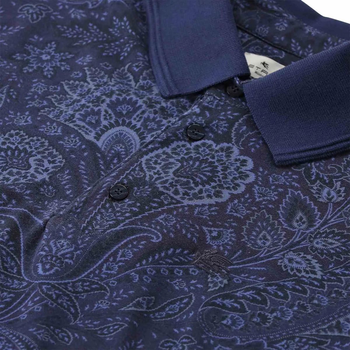 Poloshirt aus Baumwolle mit Paisley-Muster