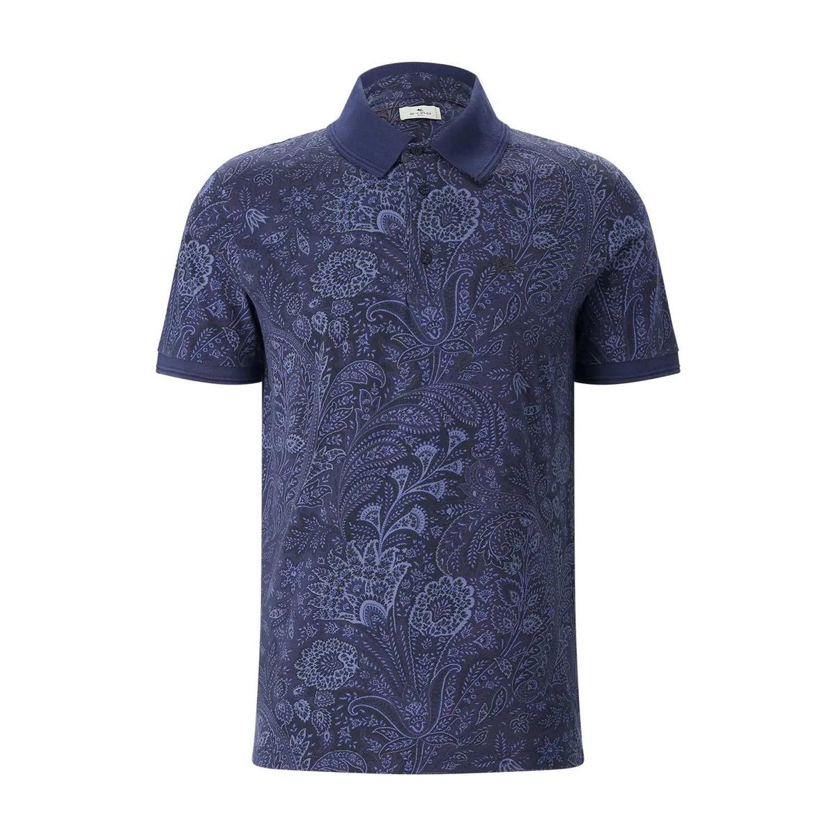 Poloshirt aus Baumwolle mit Paisley-Muster