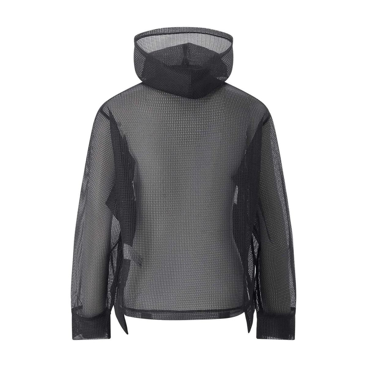 Transparente Mesh Jacke mit Kapuze