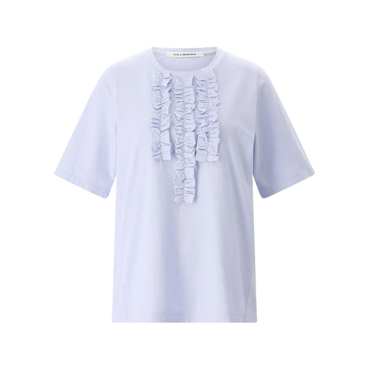 Baumwoll-T-Shirt mit Rüschendetails