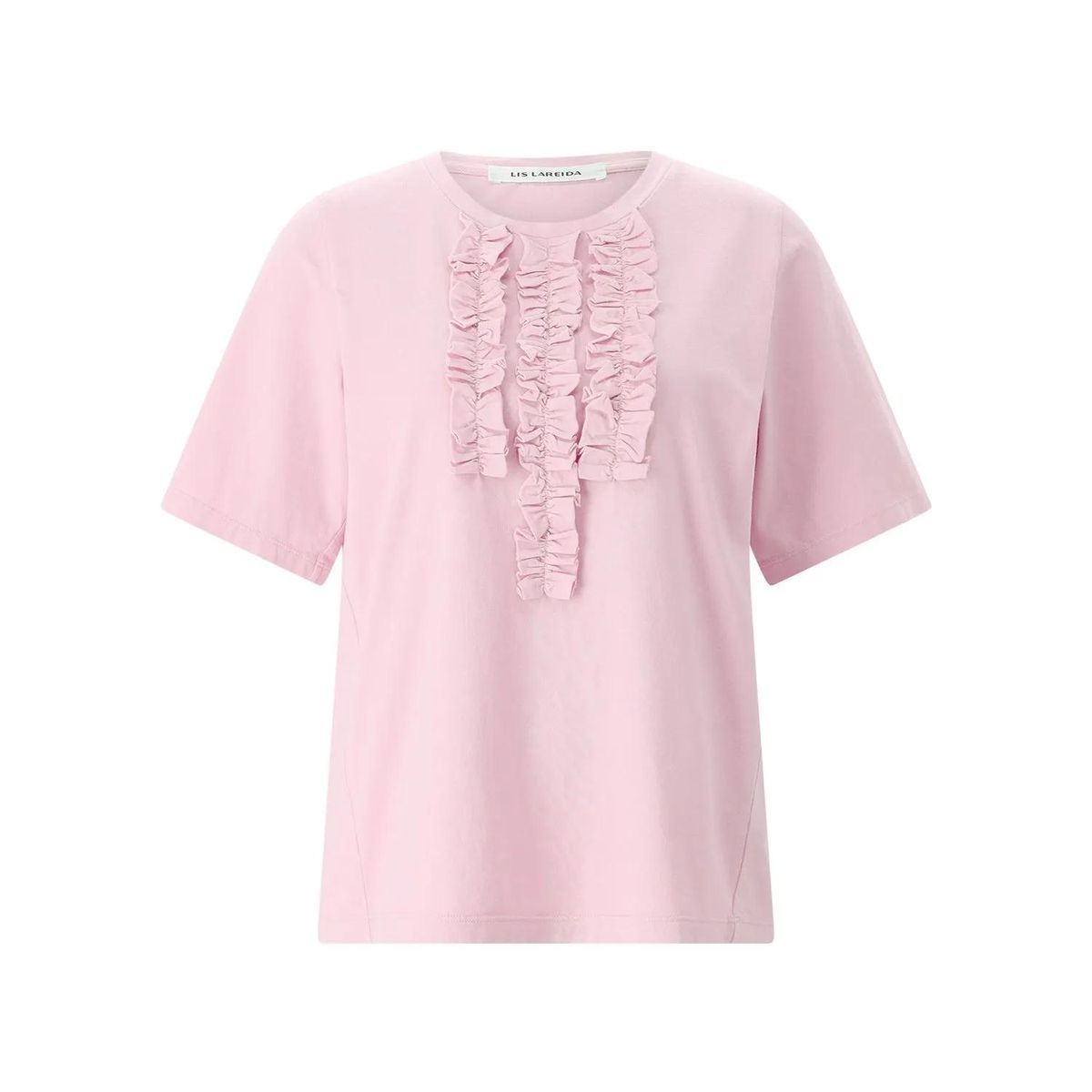 Baumwoll-T-Shirt mit Rüschendetails