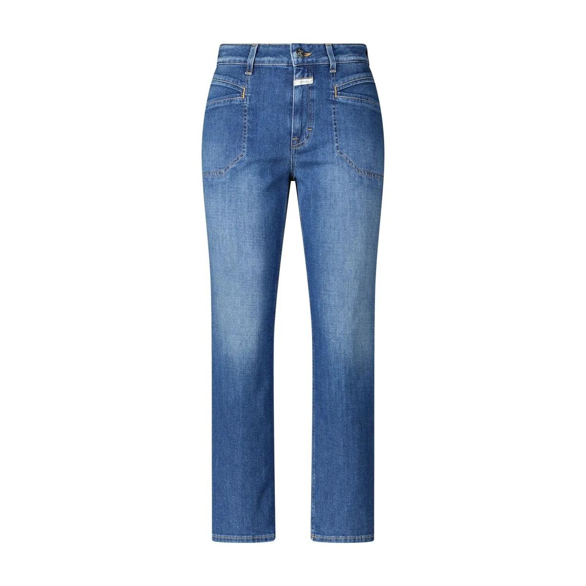 Gerade geschnittene Mid-Rise Jeans