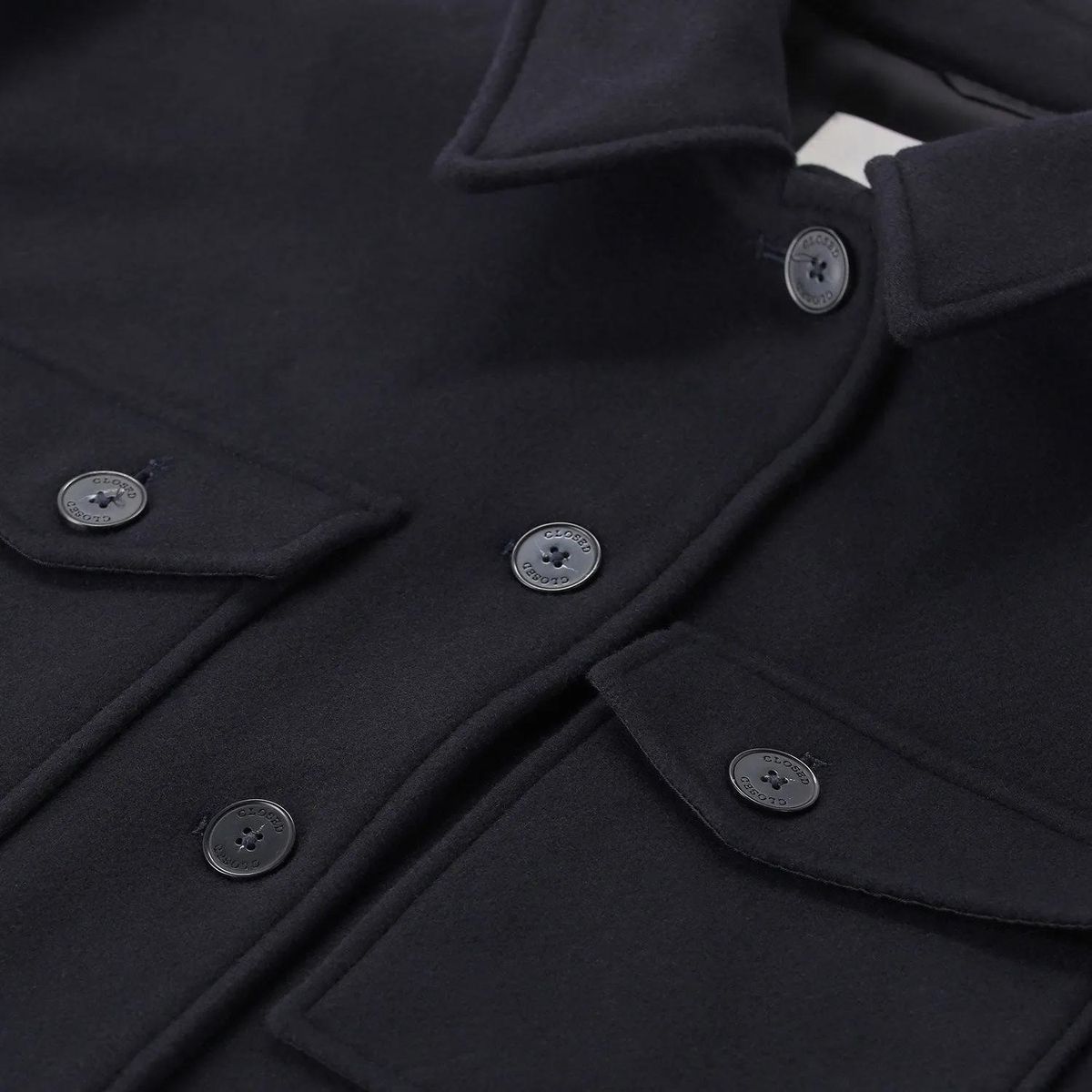 Jacke aus Wollmischung mit Knöpfen