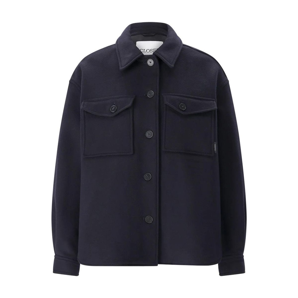 Jacke aus Wollmischung mit Knöpfen