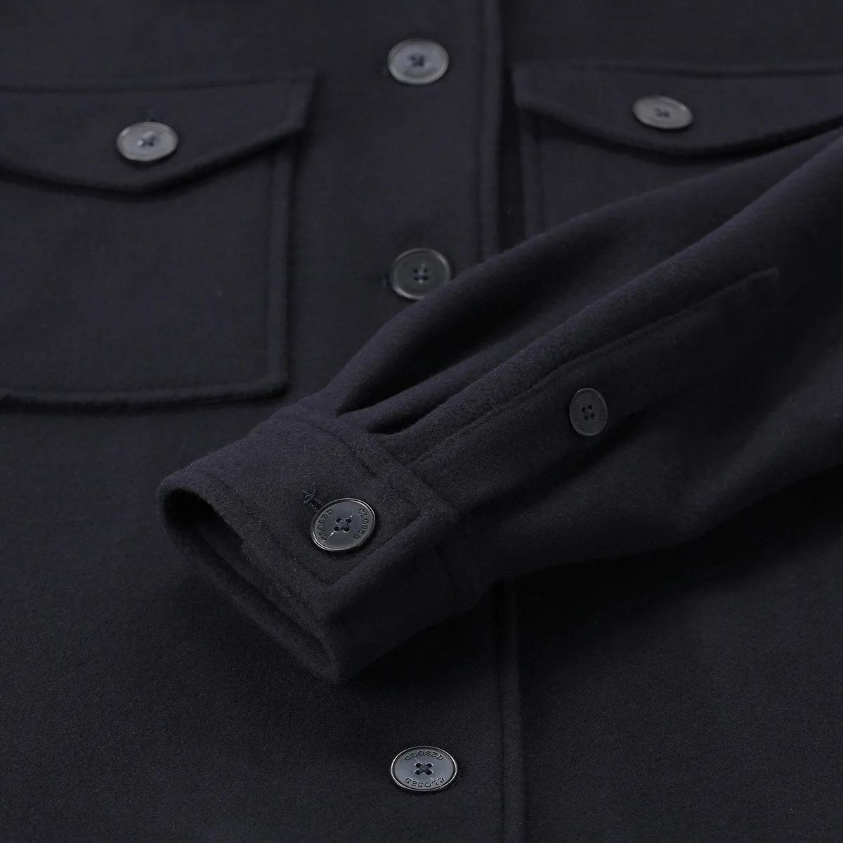 Jacke aus Wollmischung mit Knöpfen