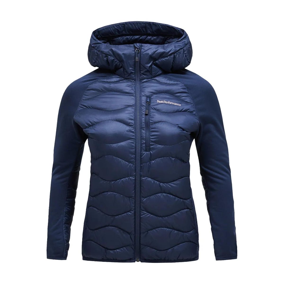 Hybrid-Steppjacke mit Jersey-Ärmeln