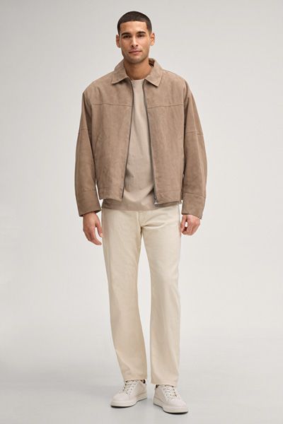 Blousonjacke aus Veloursleder