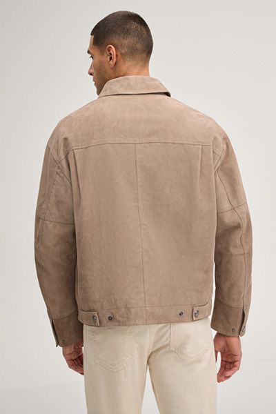 Blousonjacke aus Veloursleder