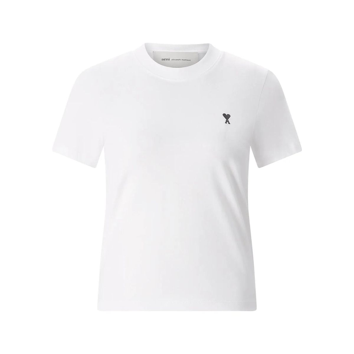 T-Shirt mit Rundhalsausschnitt und Herzlogo-Stickerei