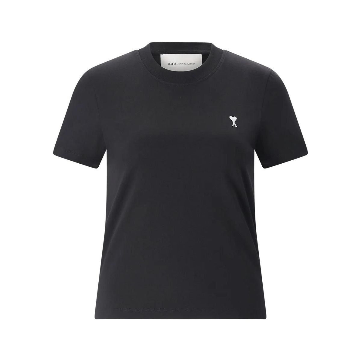 T-Shirt mit Rundhalsausschnitt und Herzlogo-Stickerei