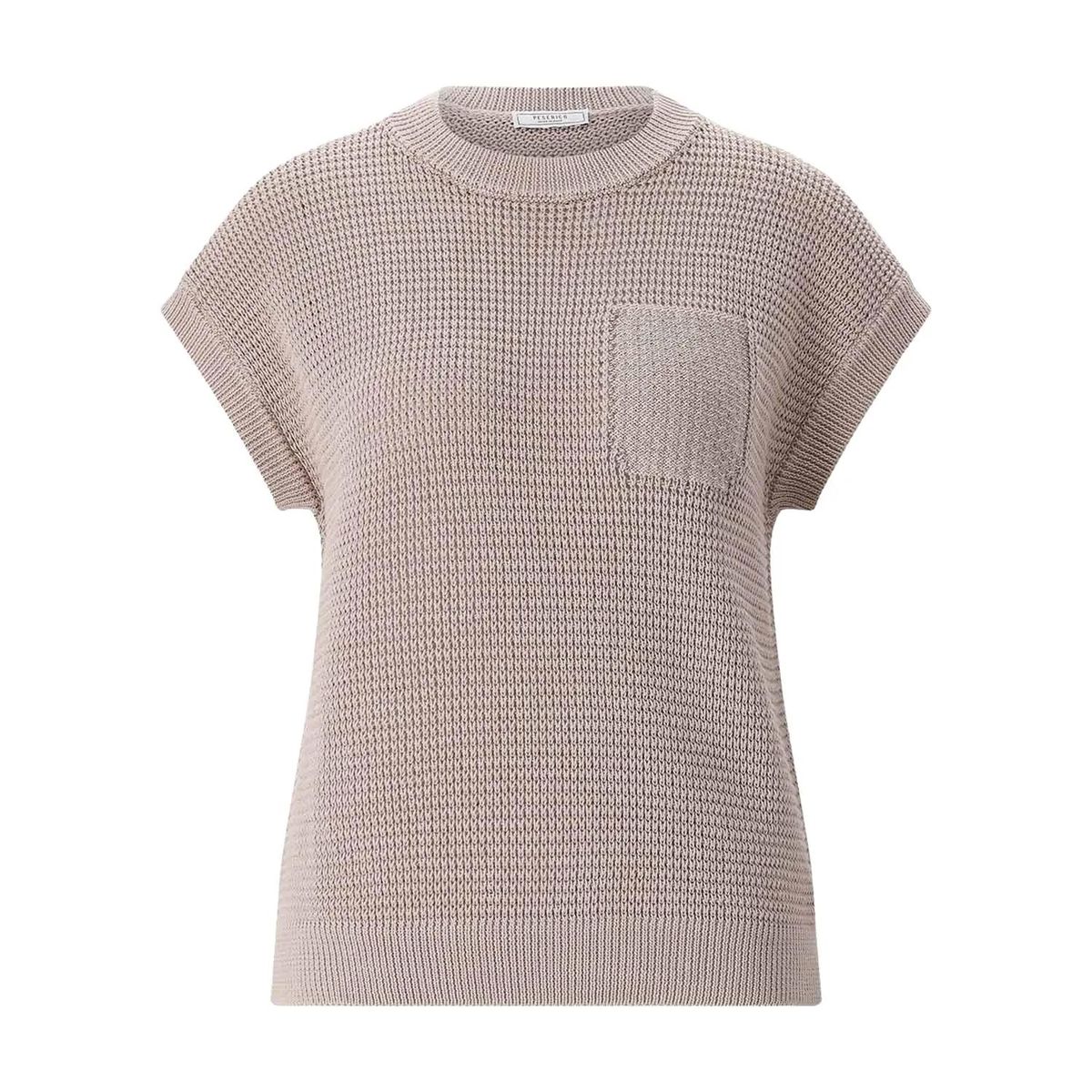 Locker geschnittenes Strickshirt mit Tasche