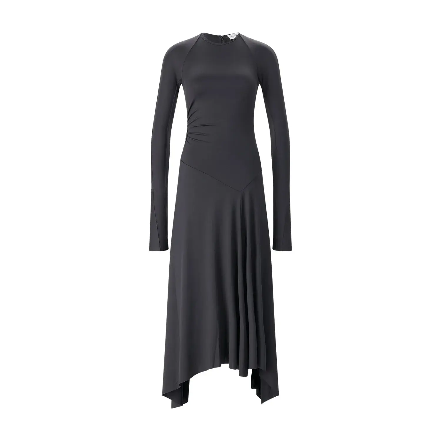 Skulpturales Jersey-Midikleid mit Ärmeln