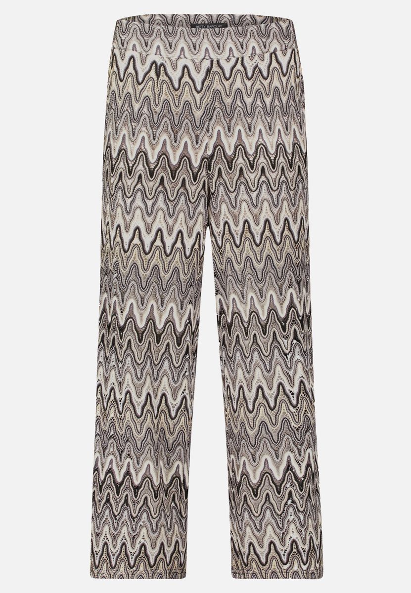 Hose mit weitem Bein und Zickzackmuster