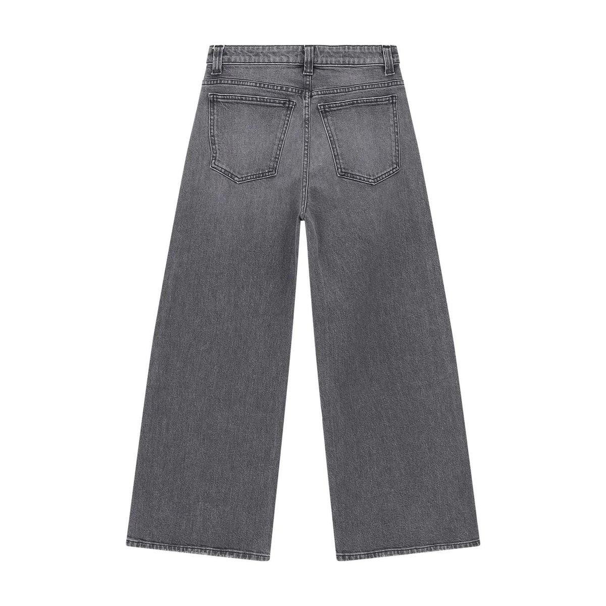 Weite graue Jeanshose aus Denim