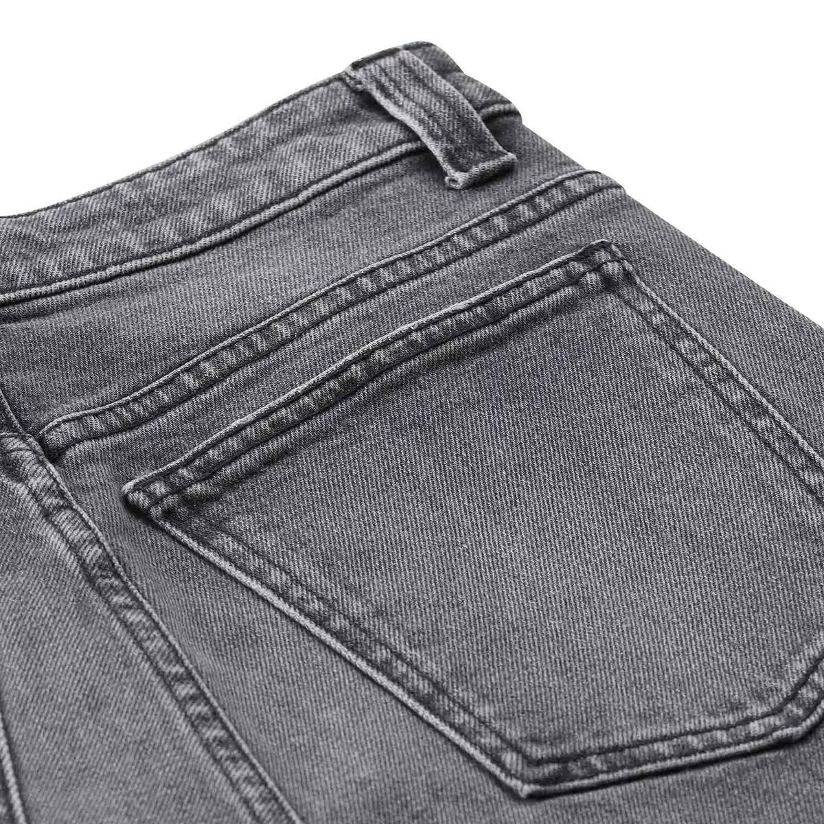 Weite graue Jeanshose aus Denim