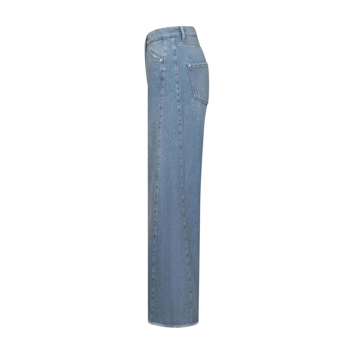 Hochtaillierte Jeans mit weitem Bein