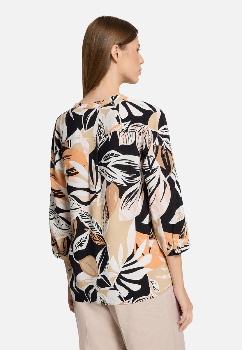 Geblümte Bluse mit 3/4-Ärmeln