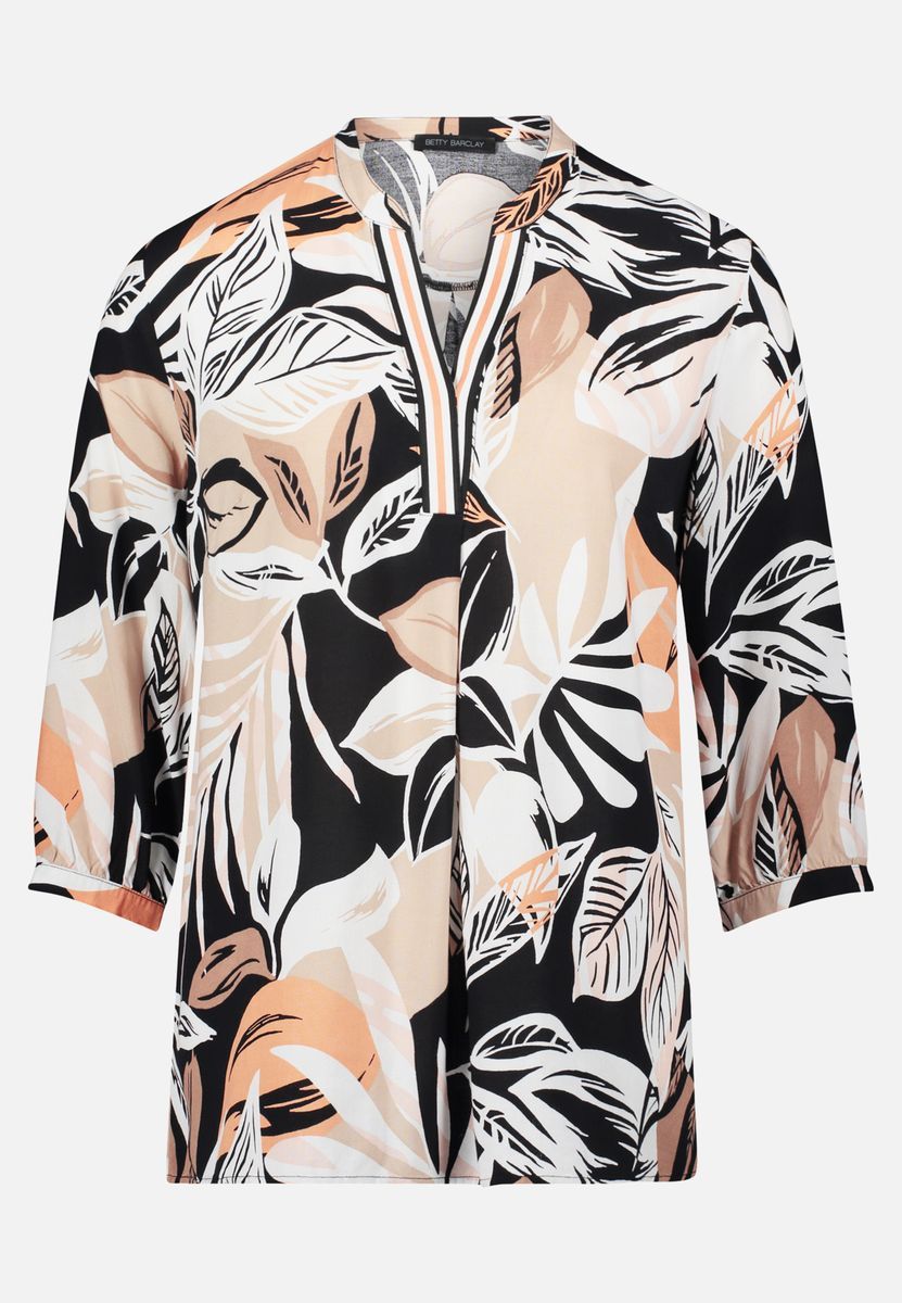 Geblümte Bluse mit 3/4-Ärmeln