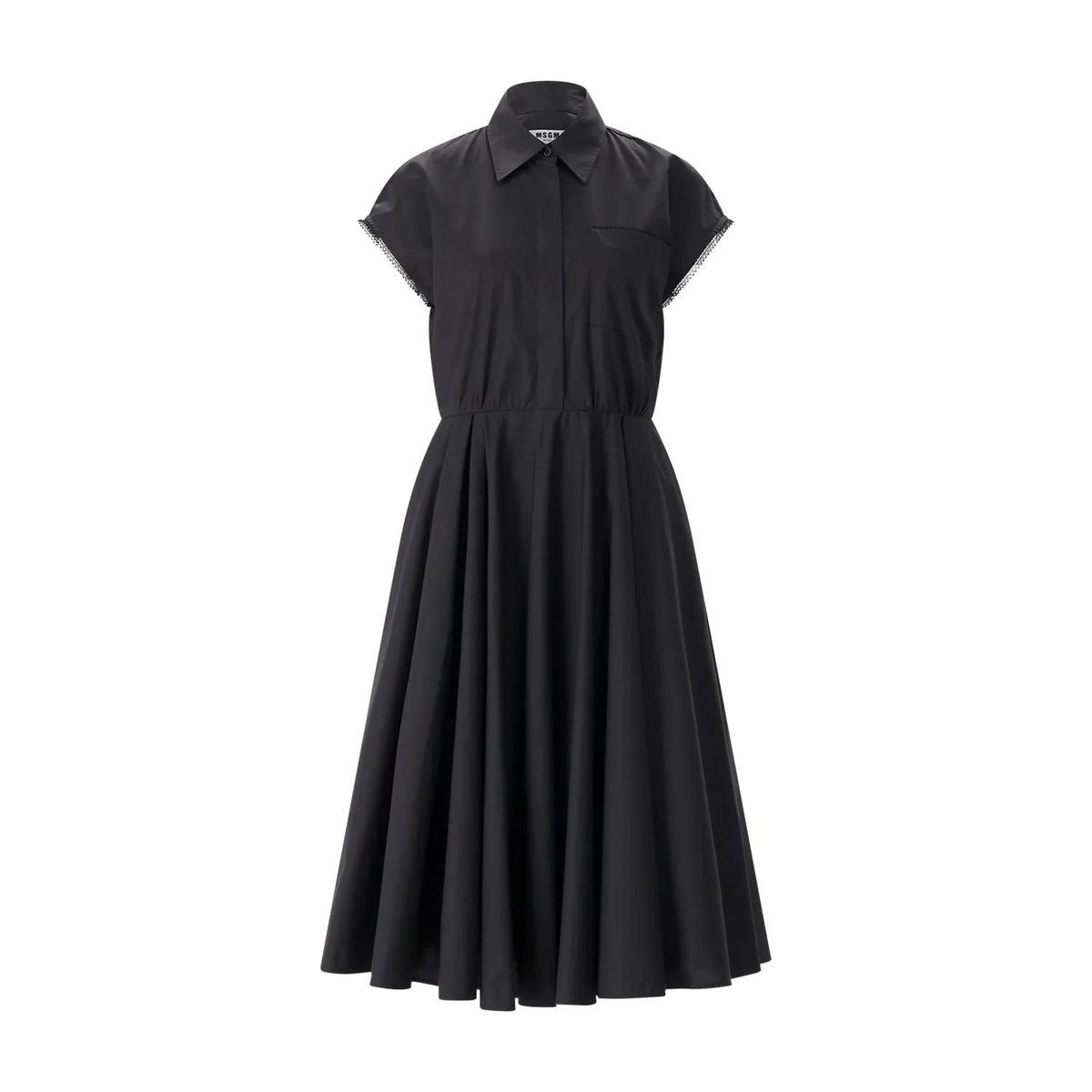 Klassisches Hemdkleid mit weitem Rock