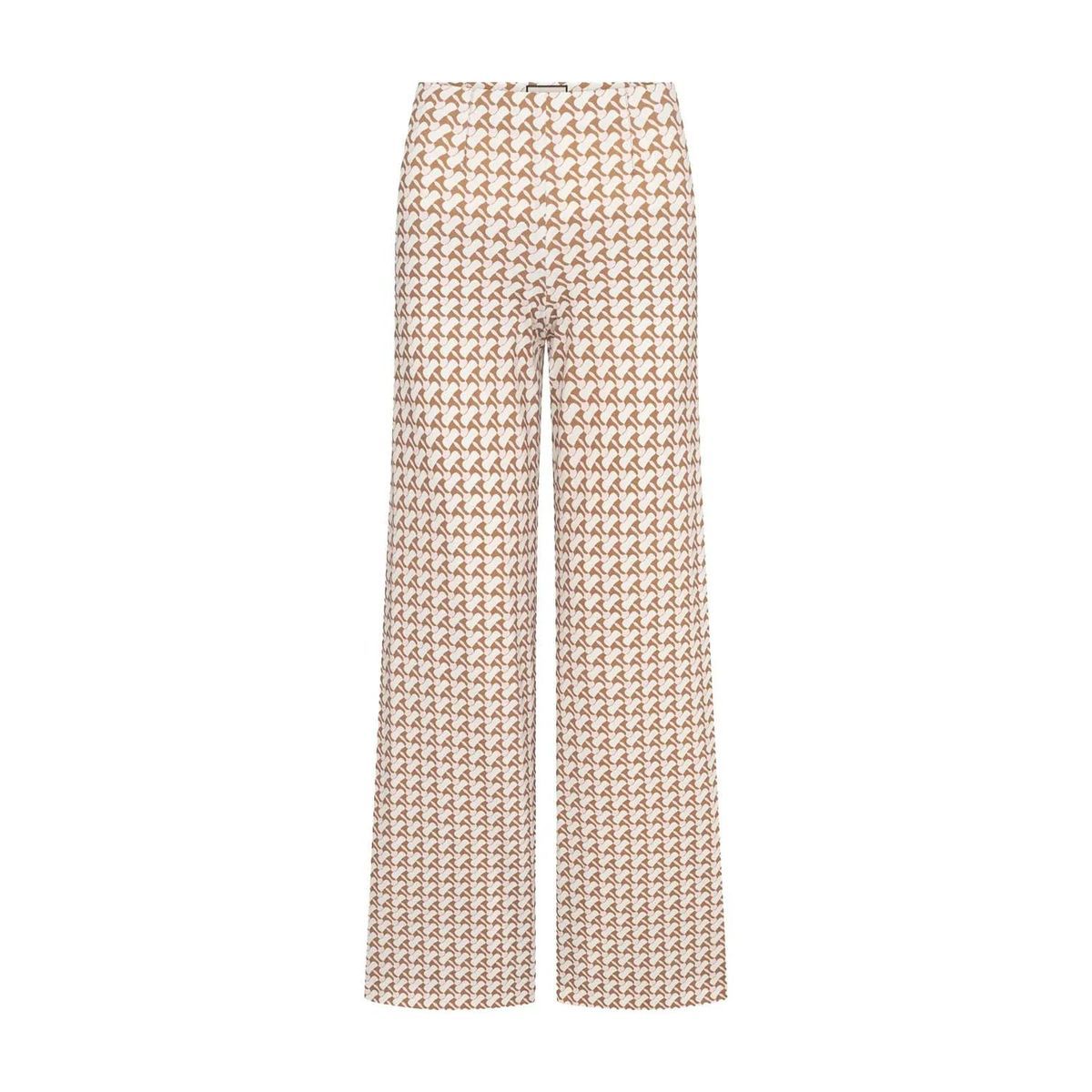 Weitgeschnittene Hose mit geometrischem Muster