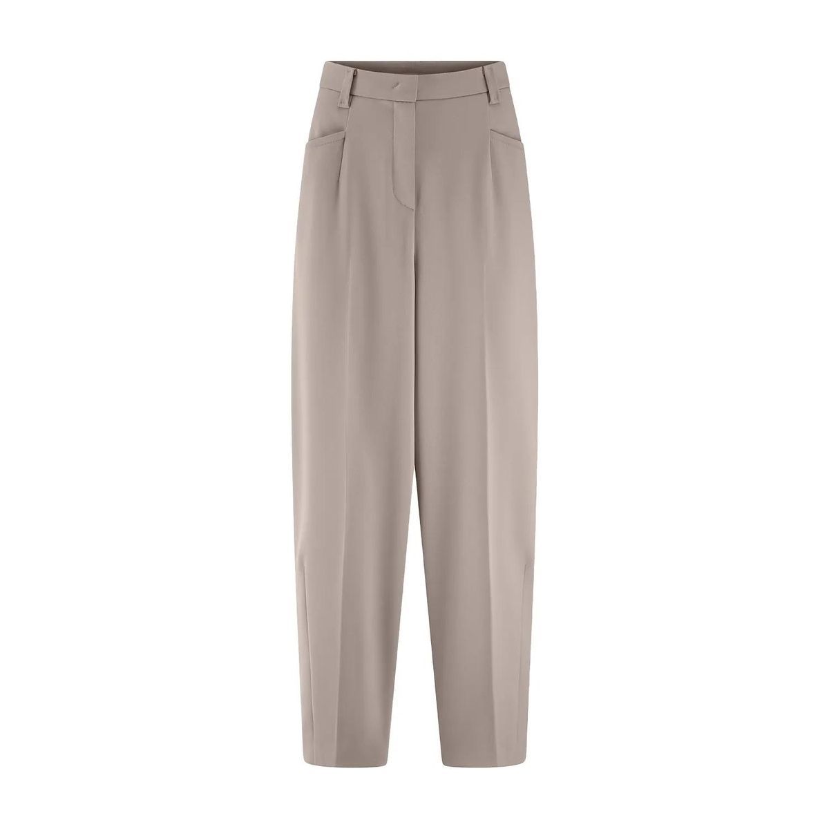 Hochtaillierte Hose mit weitem Bein