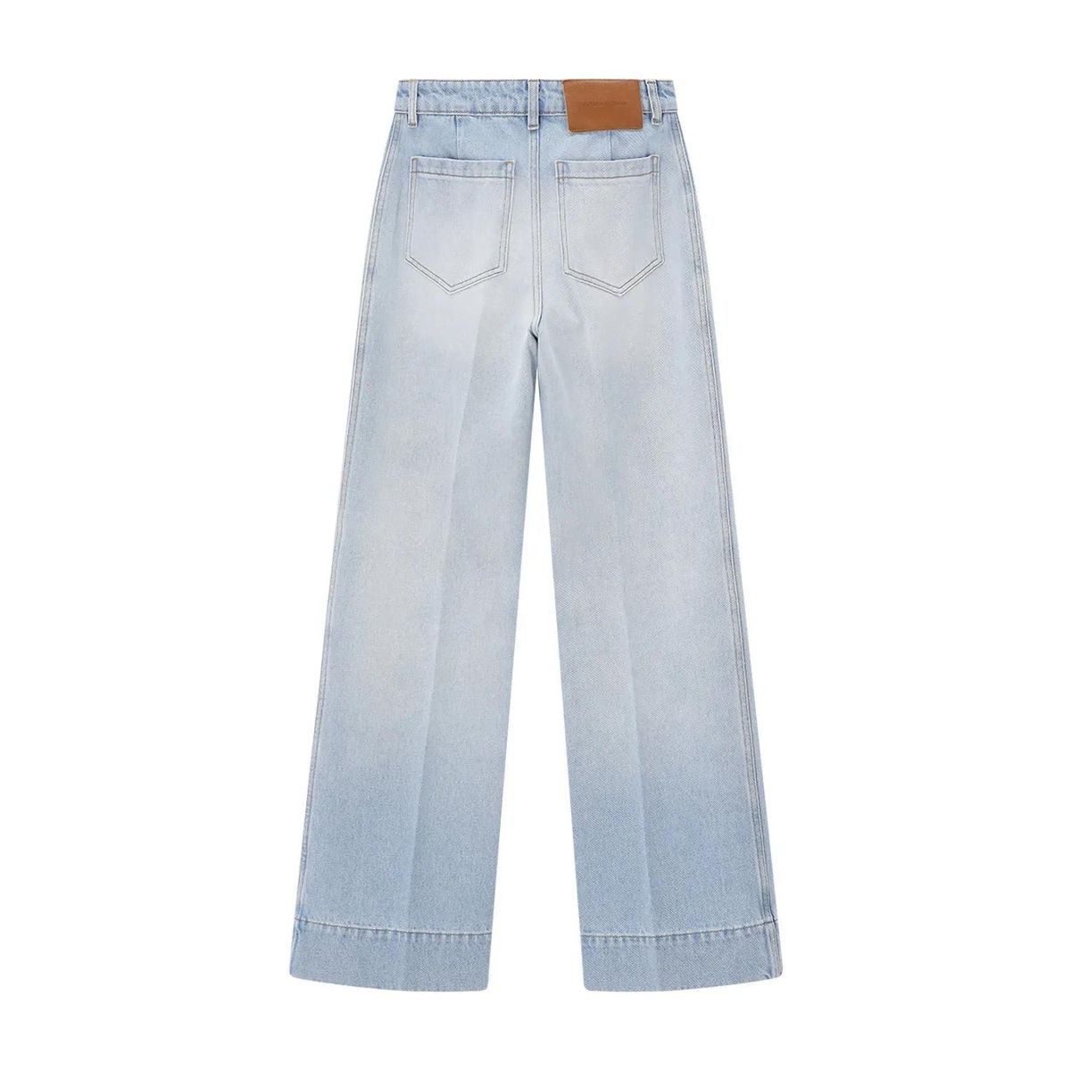 Hoch sitzende Jeans mit weitem Bein