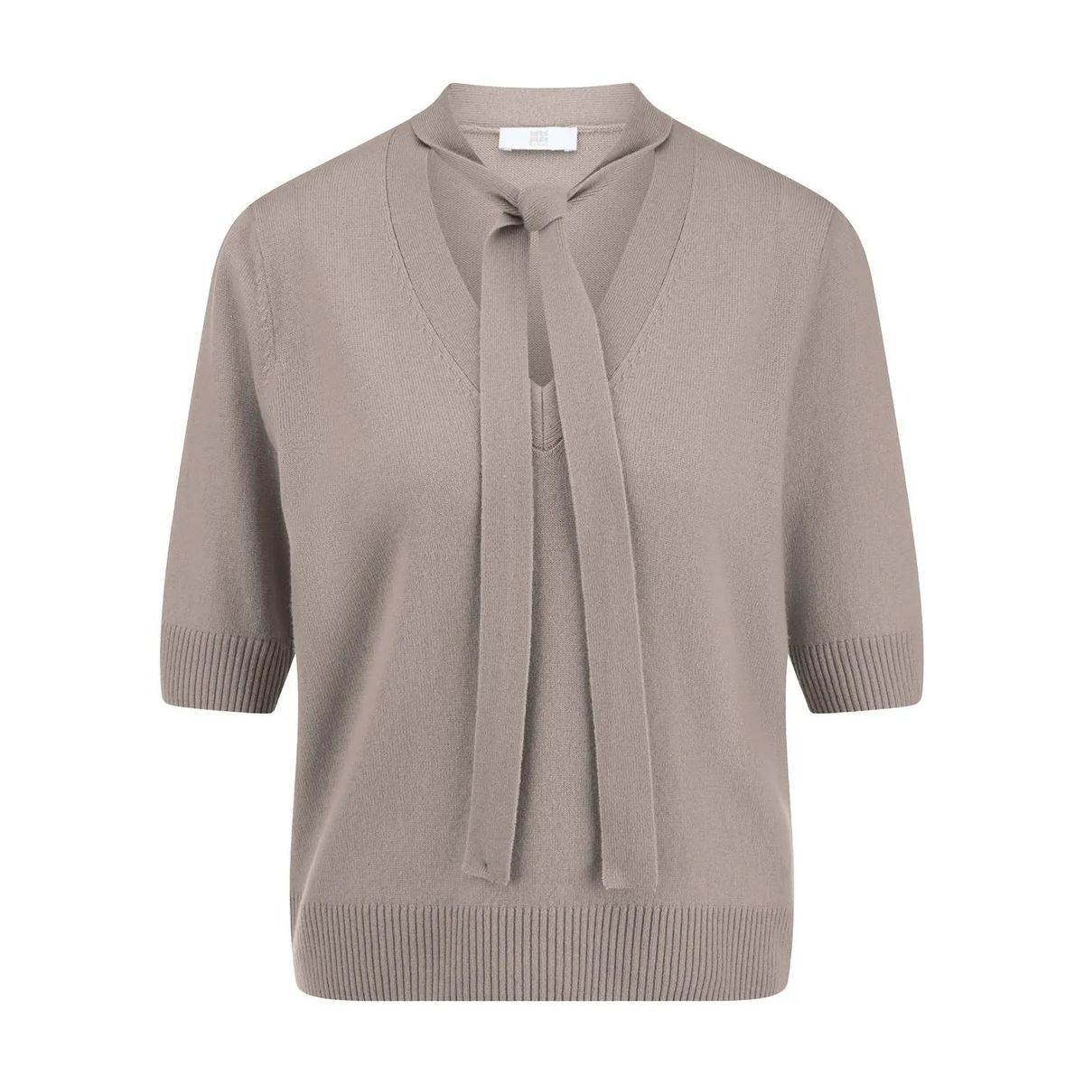 Kurzärmeliger Strickpullover aus Wollmischung