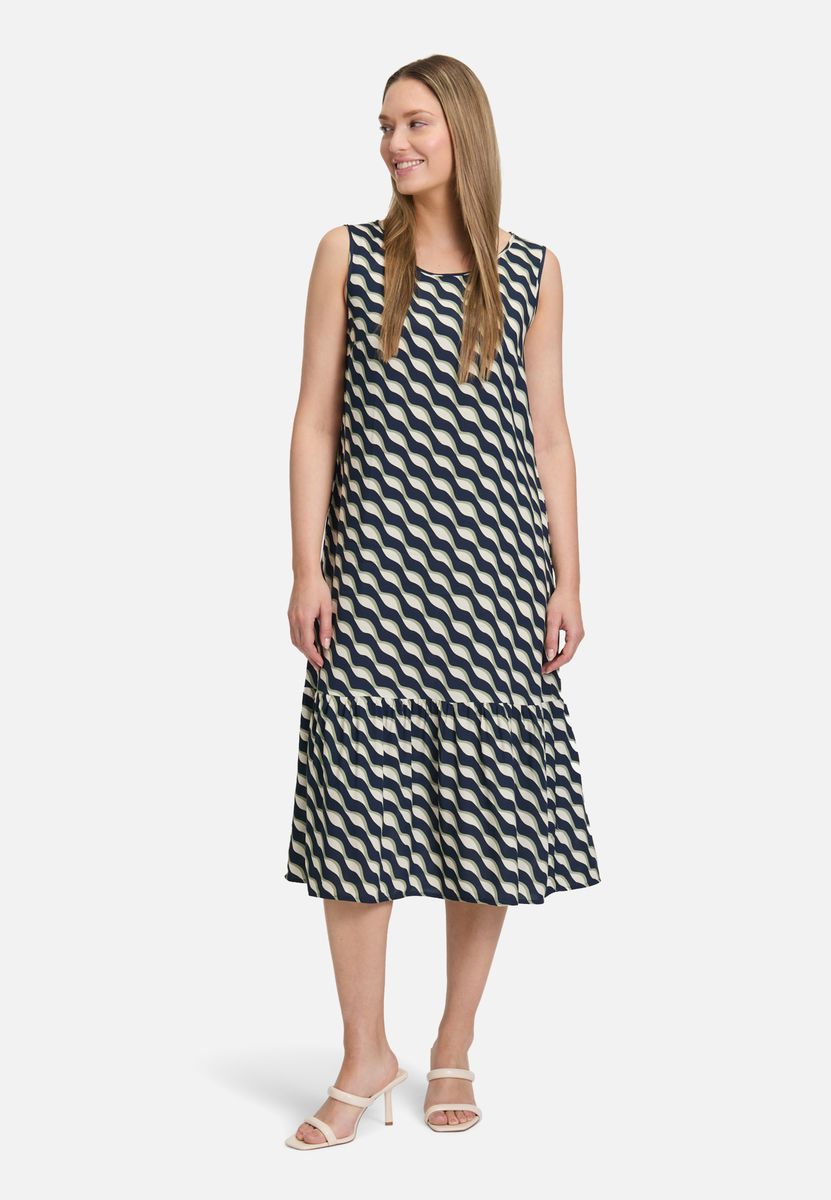 Ärmelloses Midikleid mit Animal-Print