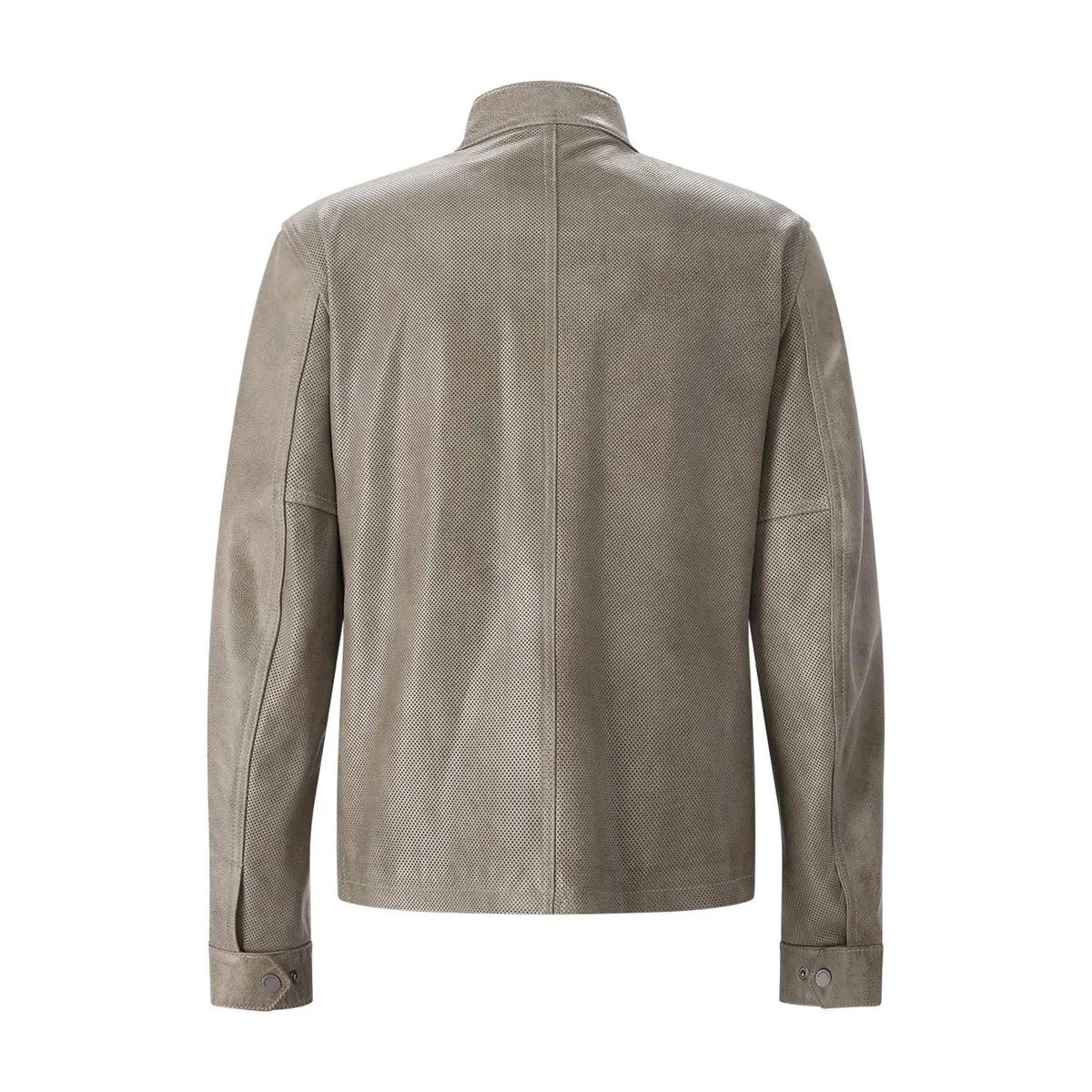 Perforierte Leder-Bikerjacke