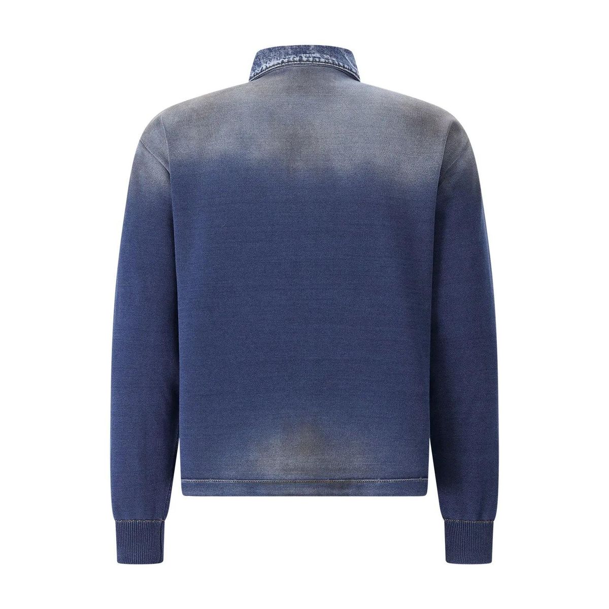Langärmliges Poloshirt im Denim-Stil