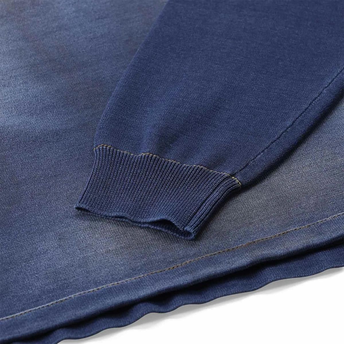 Langärmliges Poloshirt im Denim-Stil