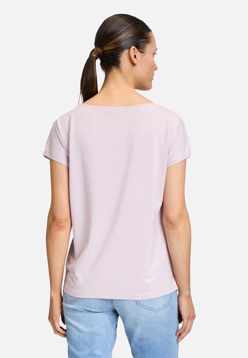 Shirt mit Knotendetail und Paillettenstreifen