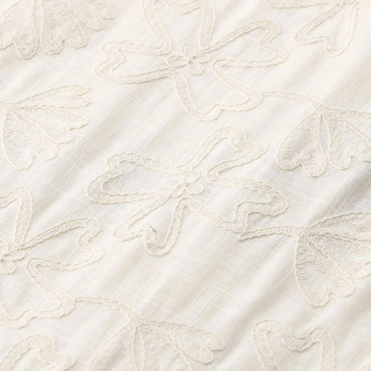 Kurzarmhemd mit floraler Stickerei