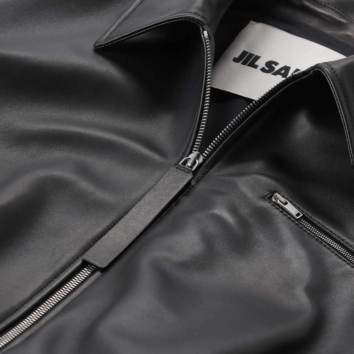 Leder-Bomberjacke mit entspannter Passform